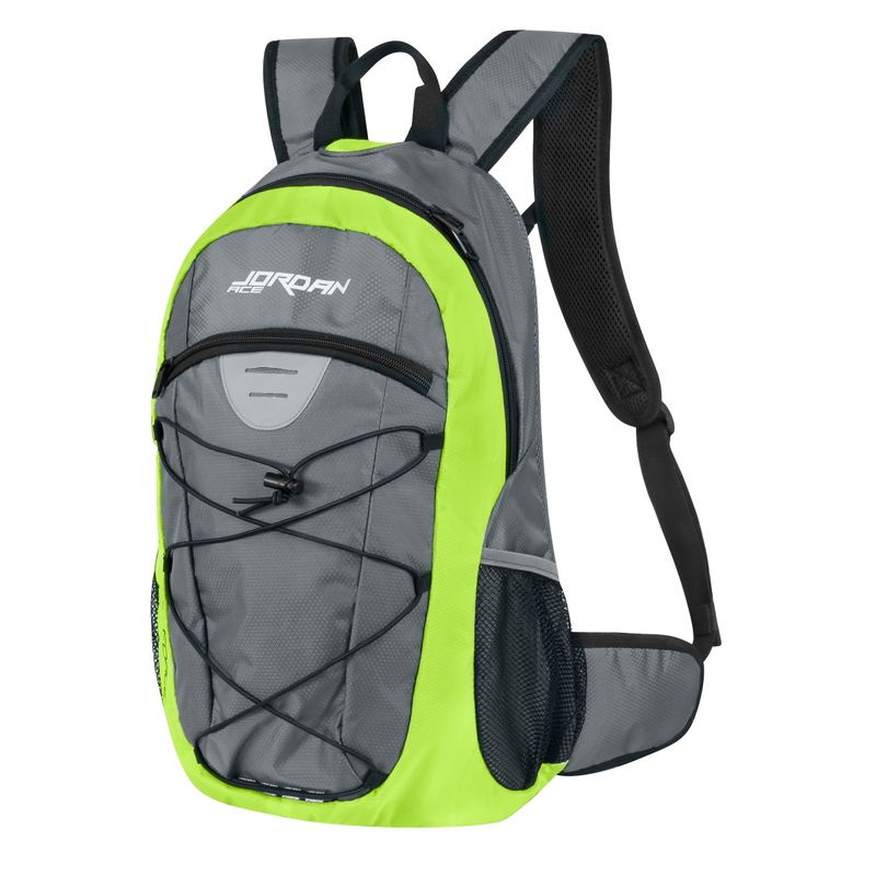 Rucsac de ciclism FORCE Jordan Ace 20 l gri-fluo verde lichidare