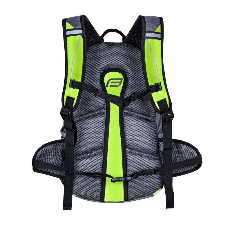 Rucsac de ciclism FORCE Jordan Ace 20 l gri-fluo verde lichidare