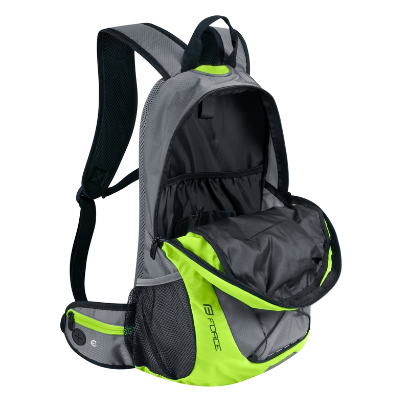 Rucsac de ciclism FORCE Jordan Ace 20 l gri-fluo verde lichidare