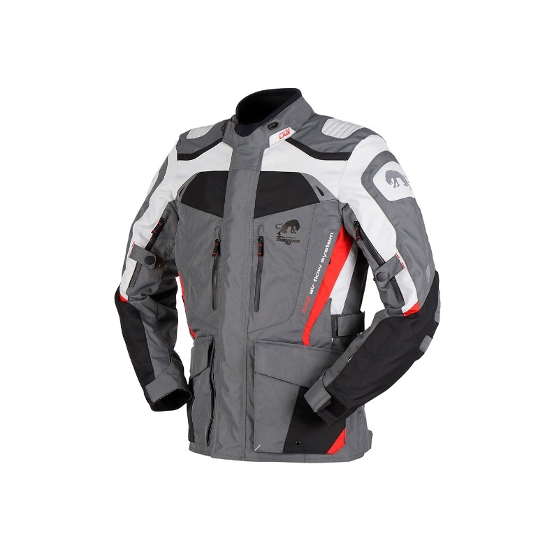 Furygan Apalaches jachetă de motocicletă gri-alb-negru-roșu lichidare