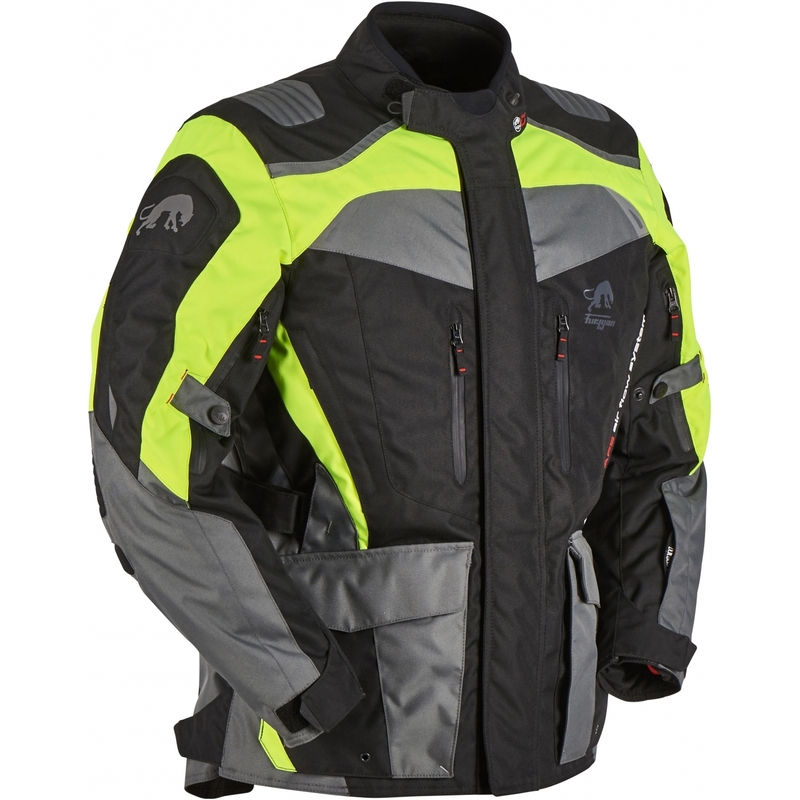 Furygan Apalaches jachetă de motocicletă negru-galben-fluo