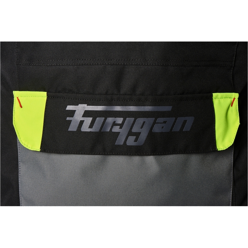 Furygan Apalaches jachetă de motocicletă negru-galben-fluo