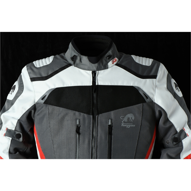 Furygan Apalaches Vented 2 în 1 gri-roșu-negru Jacheta de motocicletă Furygan Apalaches Vented 2 în 1 Grey-Red-Black