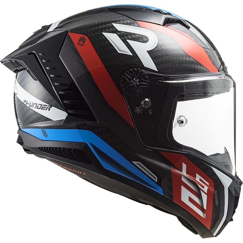 Cască de motociclist LS2 FF805 Thunder C Supra negru-roșu-albastru integrală LS2 FF805 Thunder C Supra lichidare