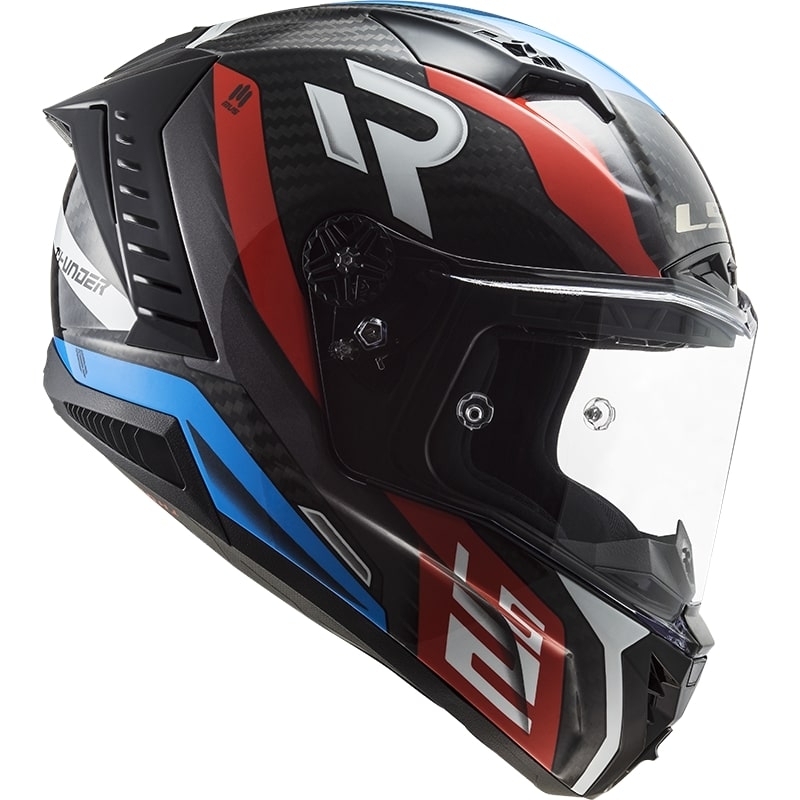 Cască de motociclist LS2 FF805 Thunder C Supra negru-roșu-albastru integrală LS2 FF805 Thunder C Supra lichidare