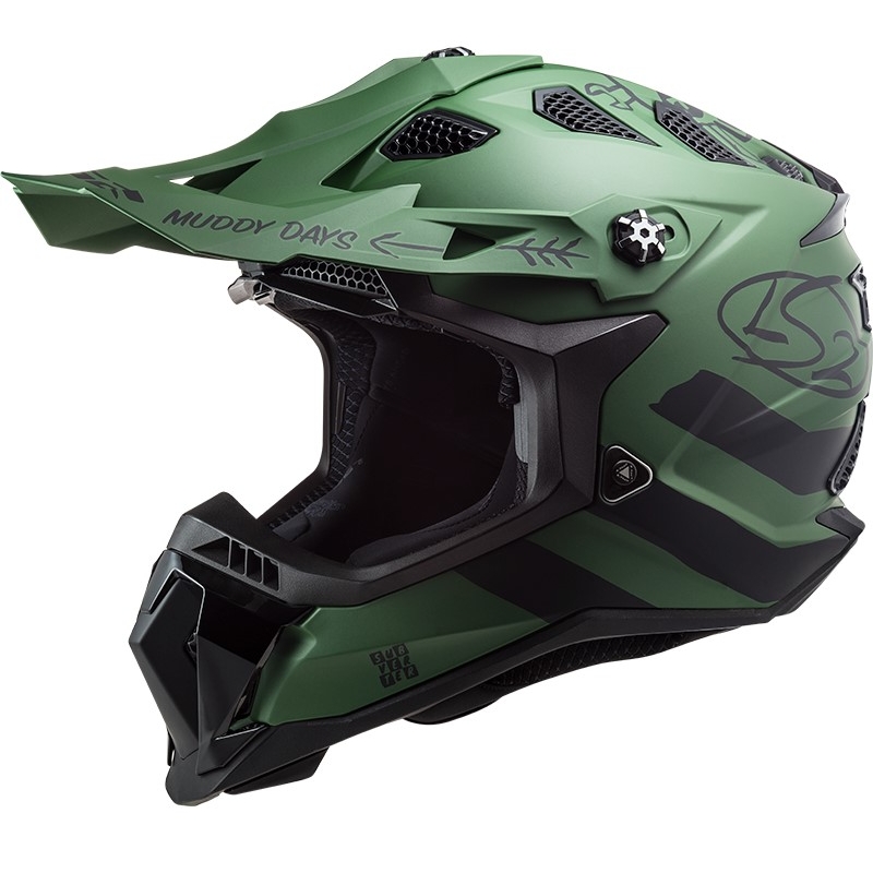 Cască de motocros LS2 MX700 Subverter Cargo green matt