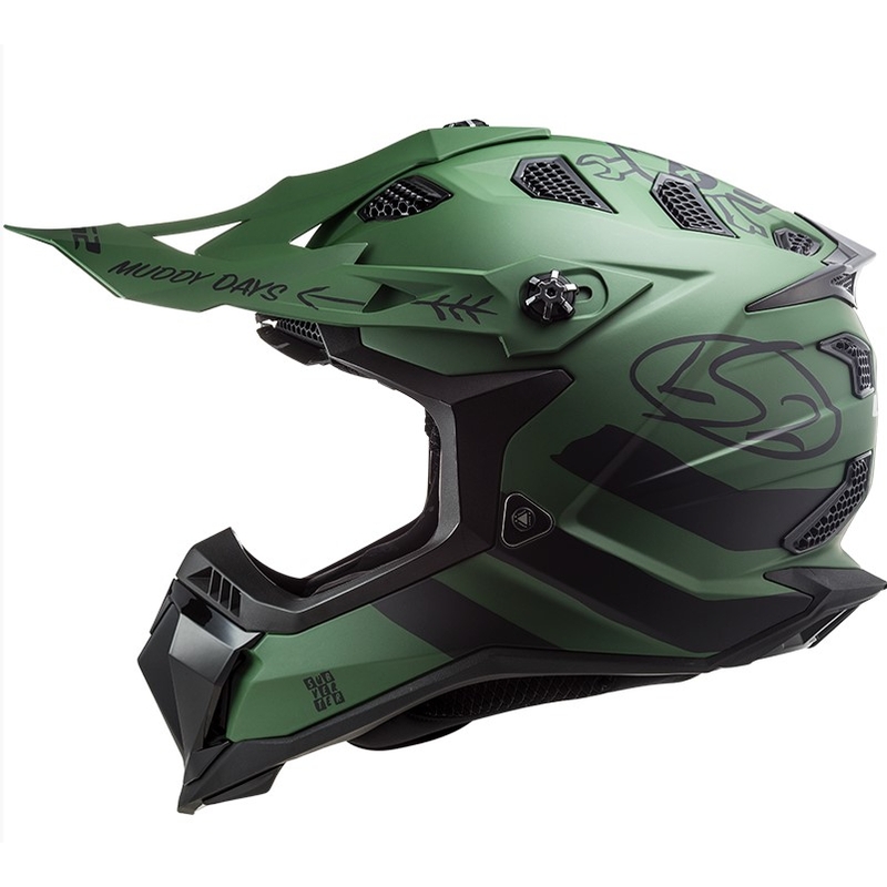 Cască de motocros LS2 MX700 Subverter Cargo green matt