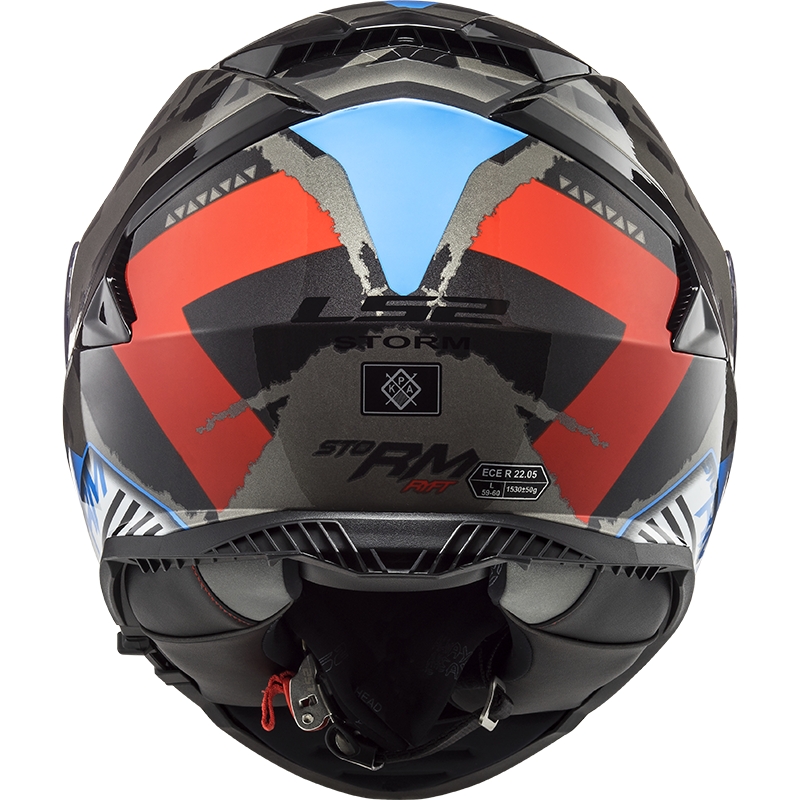 Cască de motociclist LS2 FF800 Storm Sprinter negru-roșu-titaniu integrală LS2 FF800 Storm Sprinter negru-roșu-titan