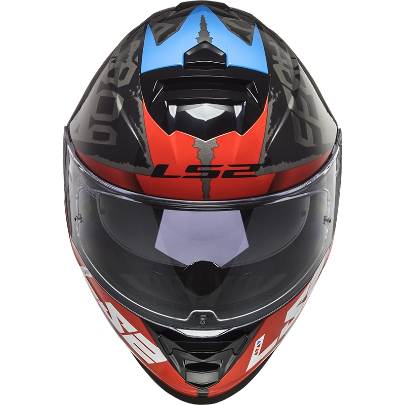 Cască de motociclist LS2 FF800 Storm Sprinter negru-roșu-titaniu integrală LS2 FF800 Storm Sprinter negru-roșu-titan