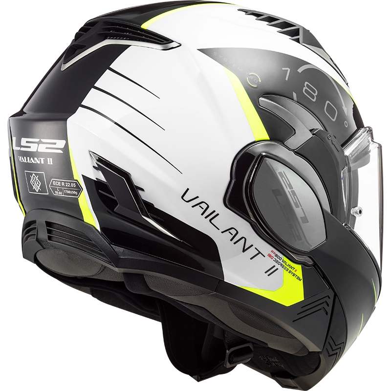 LS2 FF900 Valiant II Codex LS2 FF900 Valiant II Codex cască de motocicletă pliabilă negru-galben-fluo-alb-alb