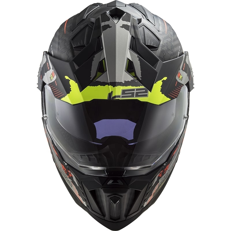 Cască de enduro LS2 MX701 Explorer C Extend negru-gri-fluo-galben