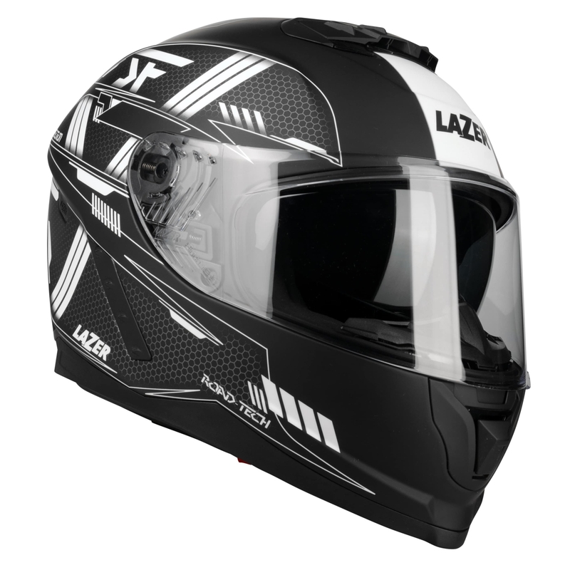 Cască integrală de motocicletă Lazer Rafale Evo MM Roadtech negru și alb