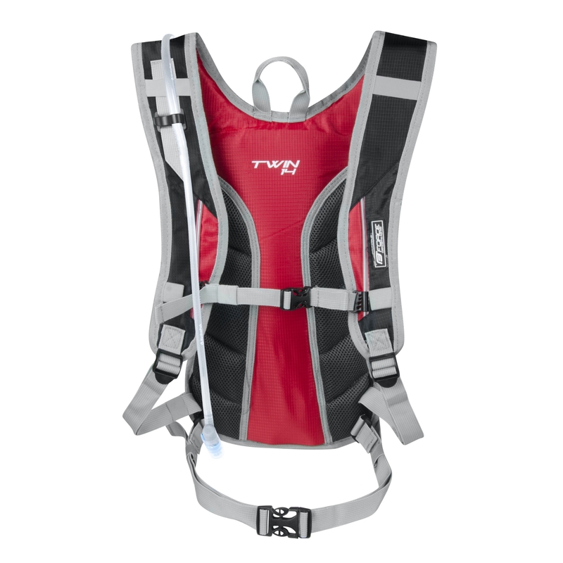 Rucsac de ciclism FORCE Twin Plus 14 l negru-roșu cu hidrovac lichidare