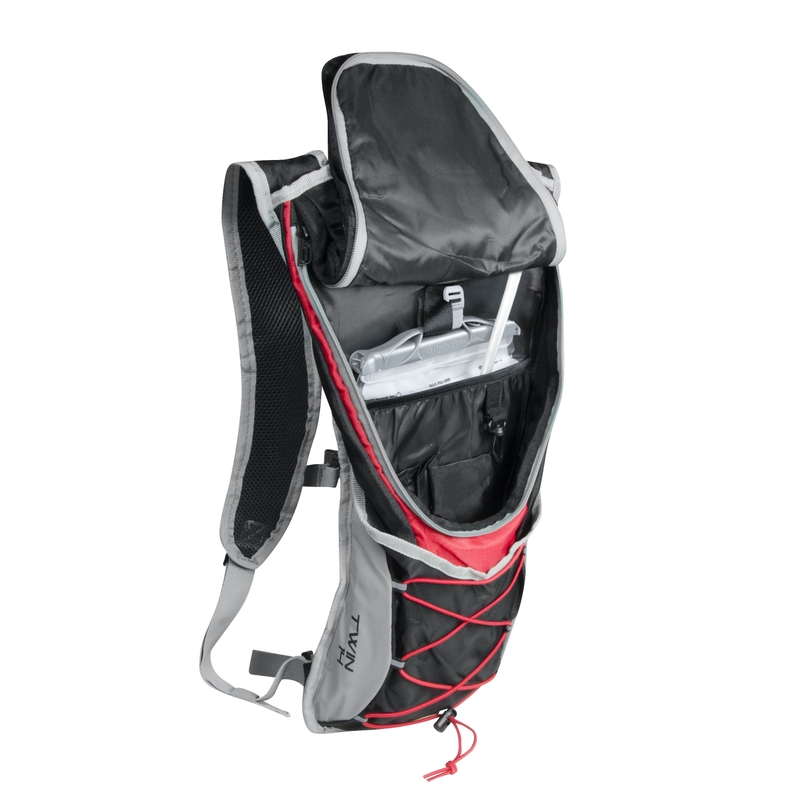 Rucsac de ciclism FORCE Twin Plus 14 l negru-roșu cu hidrovac lichidare
