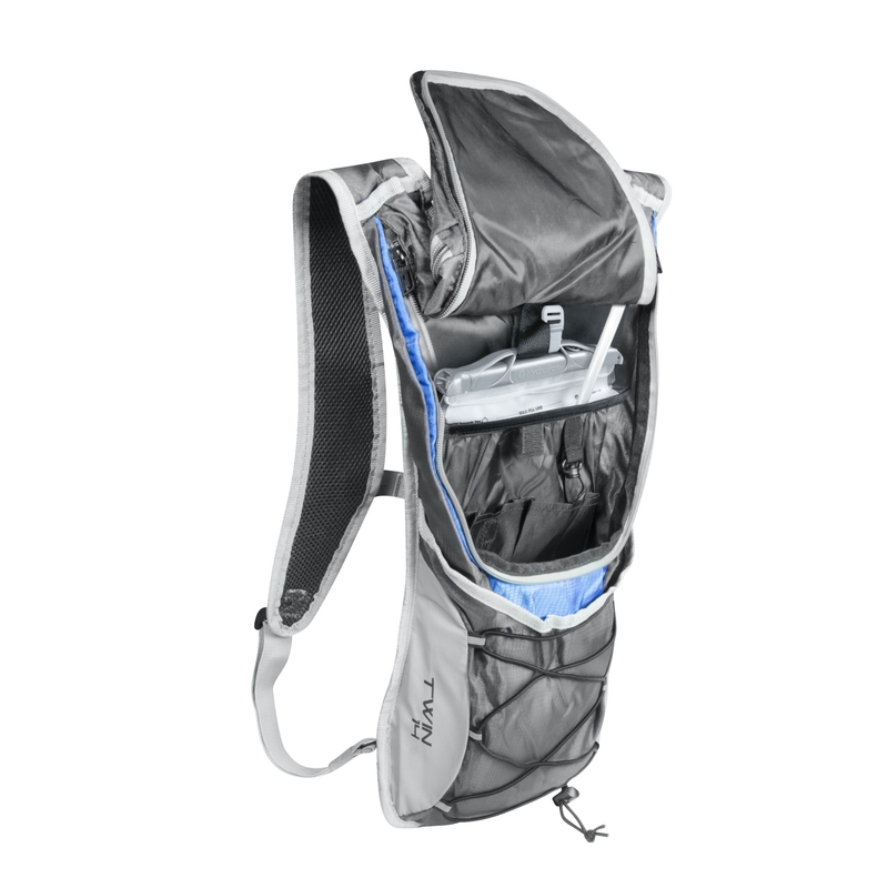 Rucsac de ciclism FORCE Twin Plus 14 l gri-albastru cu hidrovac lichidare