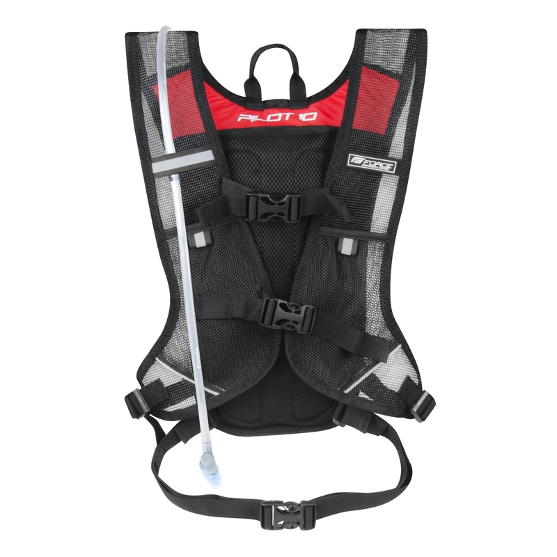 Rucsac de ciclism FORCE Pilot Plus 10 l negru-roșu cu hidrovac lichidare