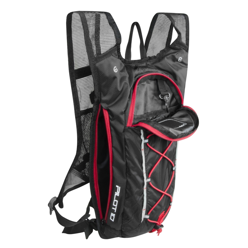 Rucsac de ciclism FORCE Pilot Plus 10 l negru-roșu cu hidrovac lichidare