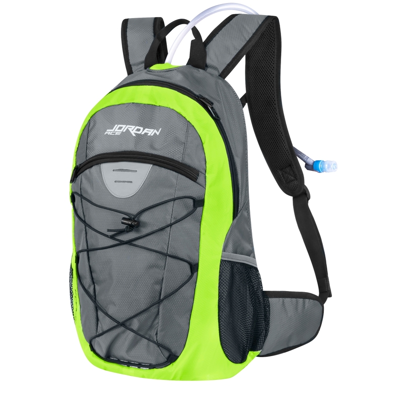 Rucsac de ciclism FORCE Jordan Plus 20 l gri-fluo verde cu hidrovac lichidare
