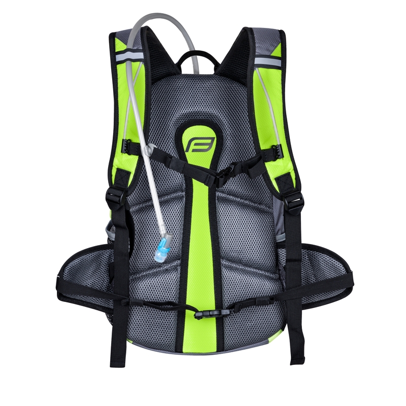 Rucsac de ciclism FORCE Jordan Plus 20 l gri-fluo verde cu hidrovac lichidare