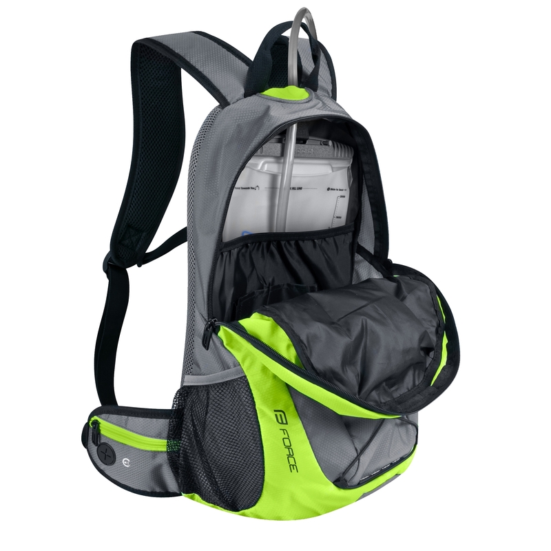 Rucsac de ciclism FORCE Jordan Plus 20 l gri-fluo verde cu hidrovac lichidare