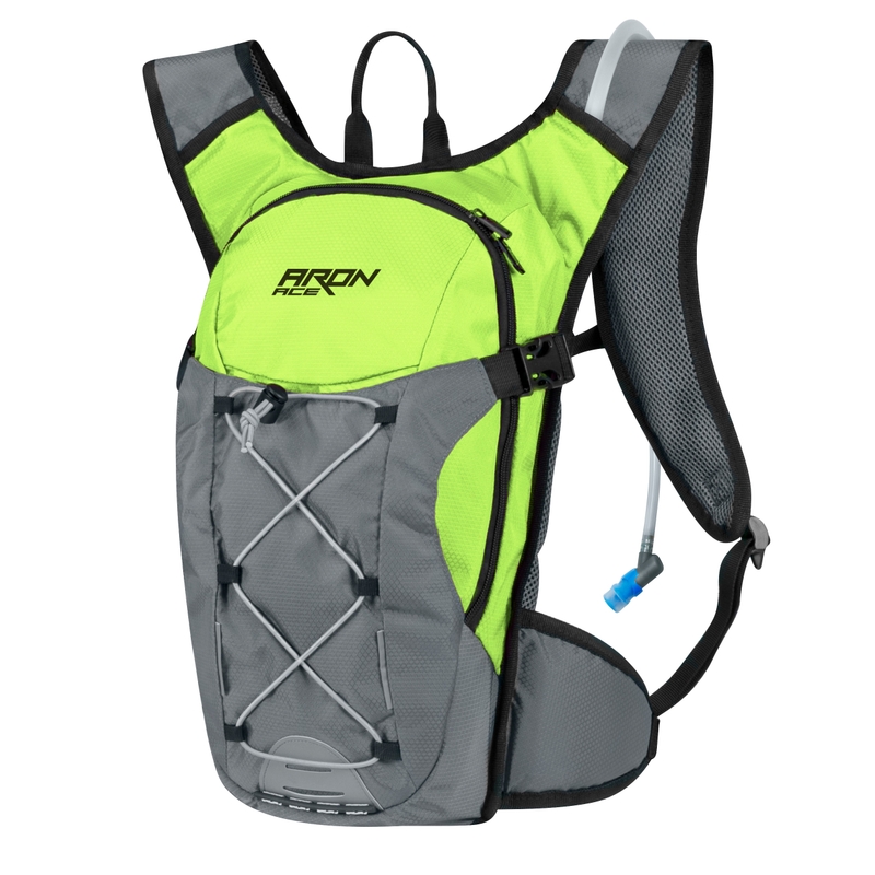 Rucsac de ciclism FORCE Aron Ace Plus 10 l verde-gri fluo cu hidrovac lichidare
