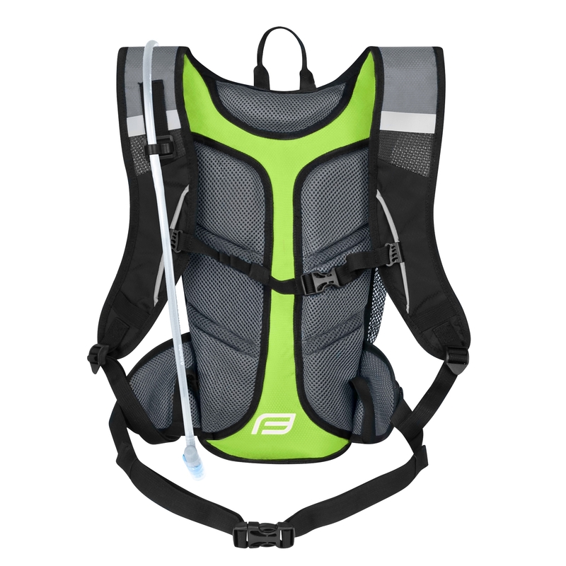 Rucsac de ciclism FORCE Aron Ace Plus 10 l verde-gri fluo cu hidrovac lichidare