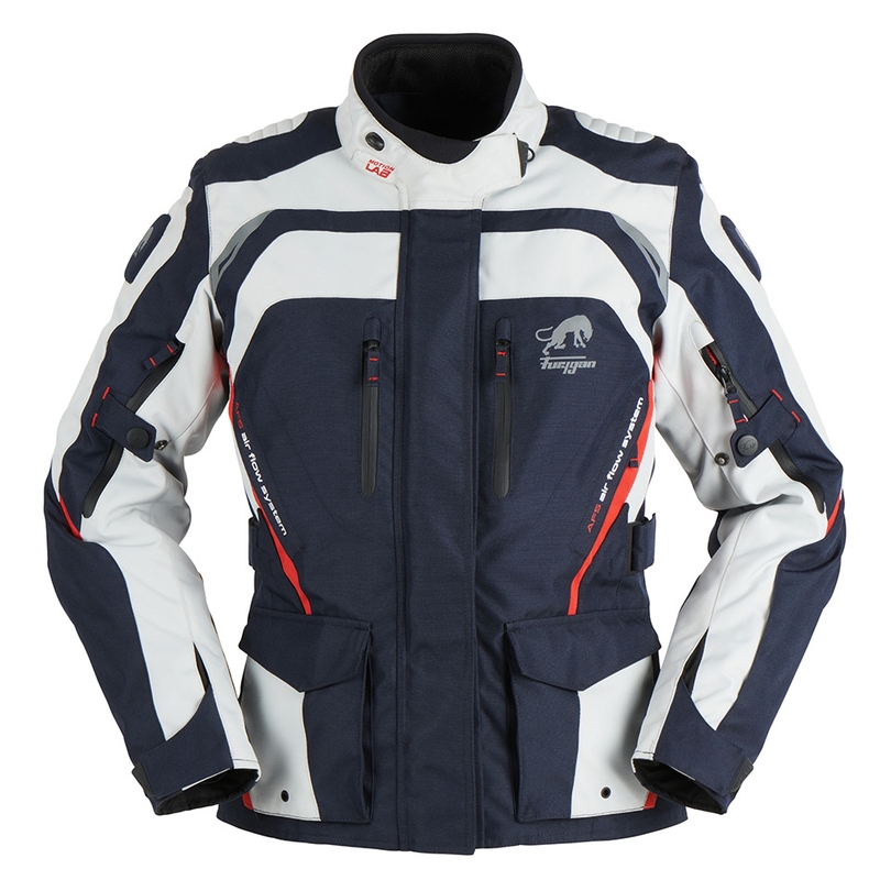 Geacă de motocicletă pentru femei Furygan Apalaches Red, White and Blue