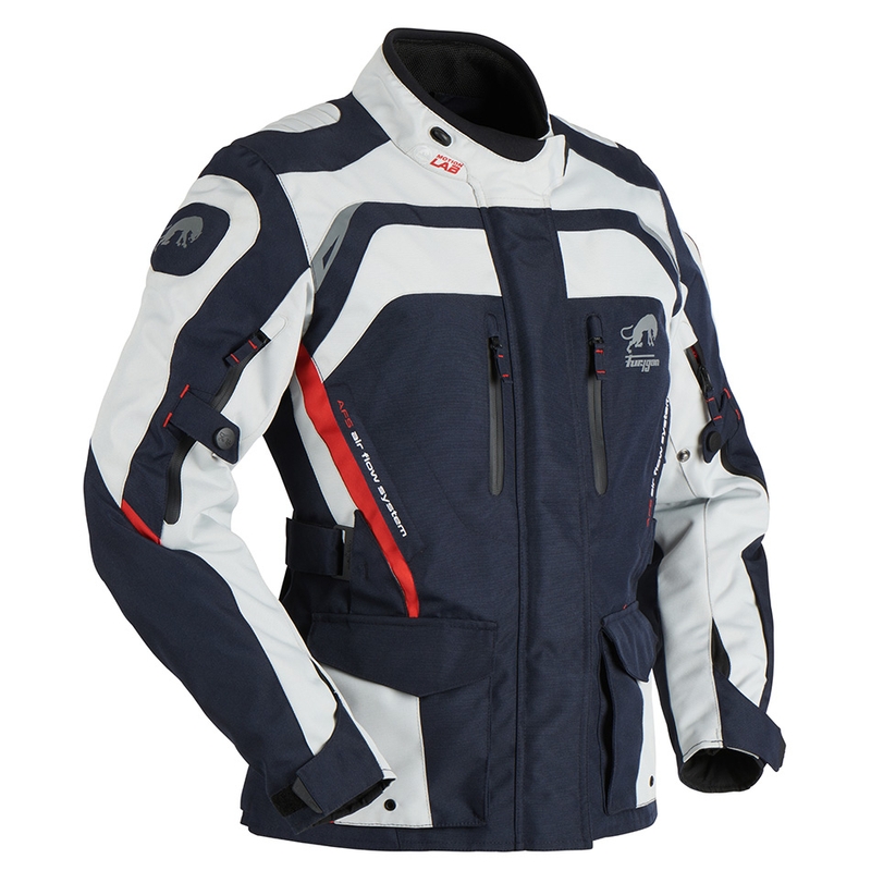 Geacă de motocicletă pentru femei Furygan Apalaches Red, White and Blue