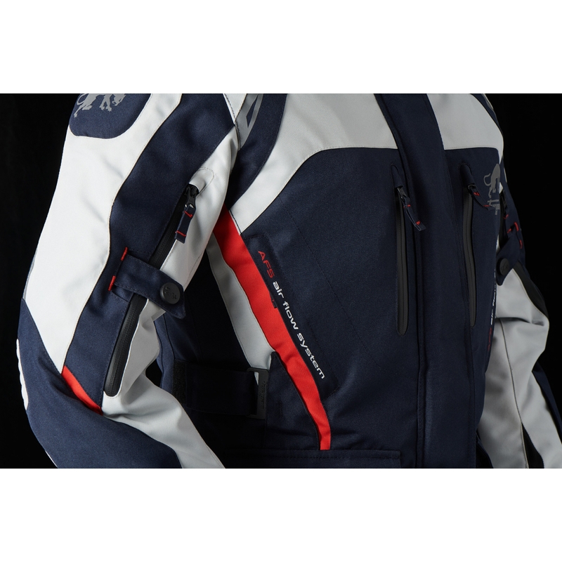 Geacă de motocicletă pentru femei Furygan Apalaches Red, White and Blue