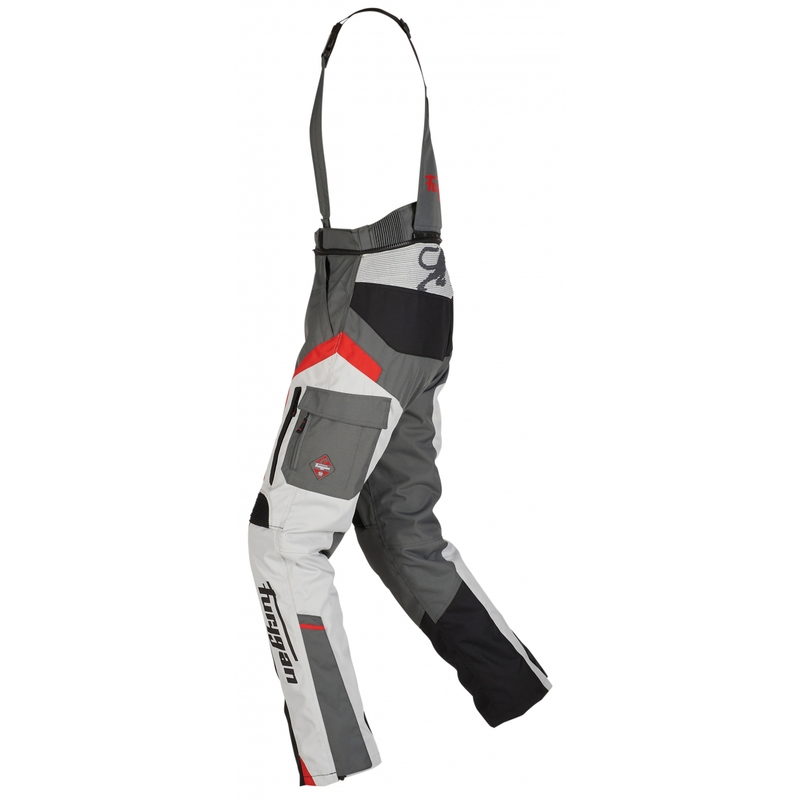 Pantaloni de motocicletă Furygan Apalaches negru-alb-roșu-gri negru lichidare