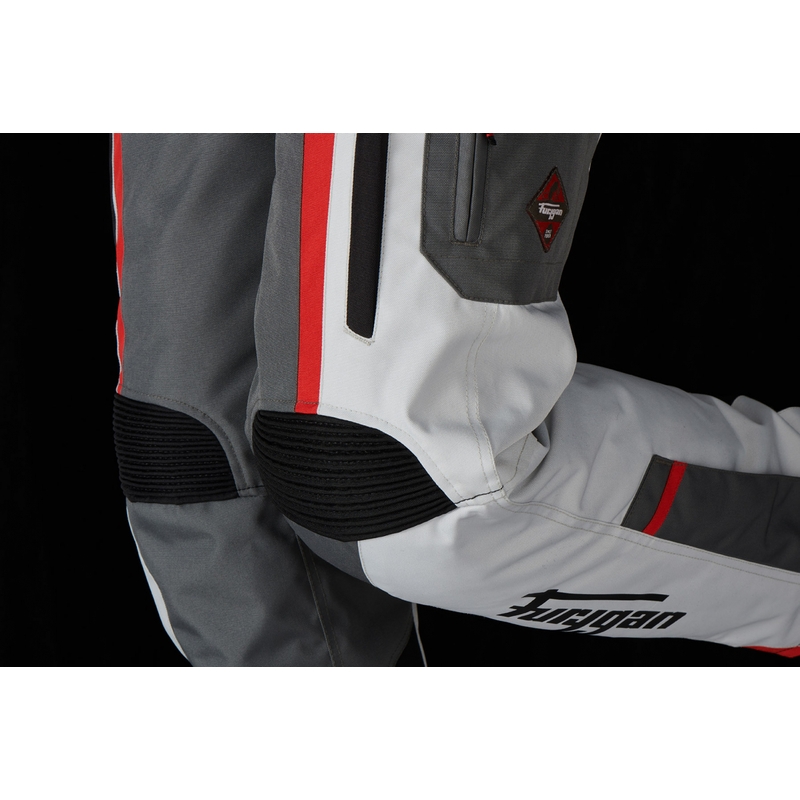 Pantaloni moto pentru femei Furygan Apalaches negru-roșu-alb-gri pentru motociclete Furygan Apalaches negru-roșu-alb-gri lichidare