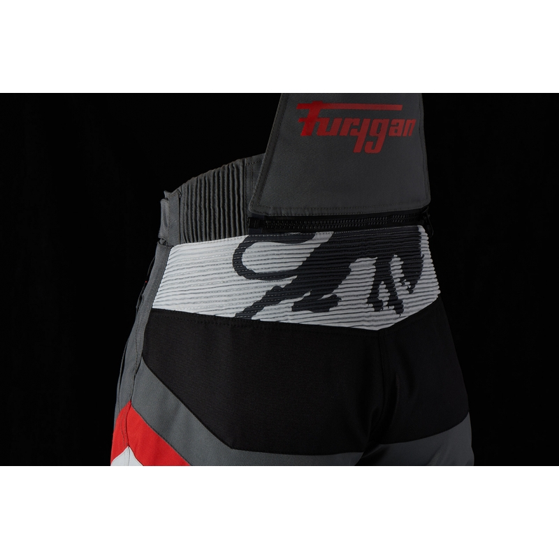 Pantaloni moto pentru femei Furygan Apalaches negru-roșu-alb-gri pentru motociclete Furygan Apalaches negru-roșu-alb-gri lichidare