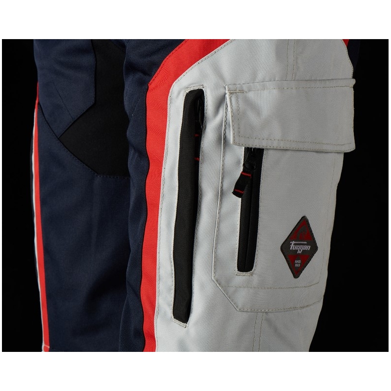 Pantaloni moto pentru femei Furygan Apalaches negru-roșu-alb-alb-albastru lichidare