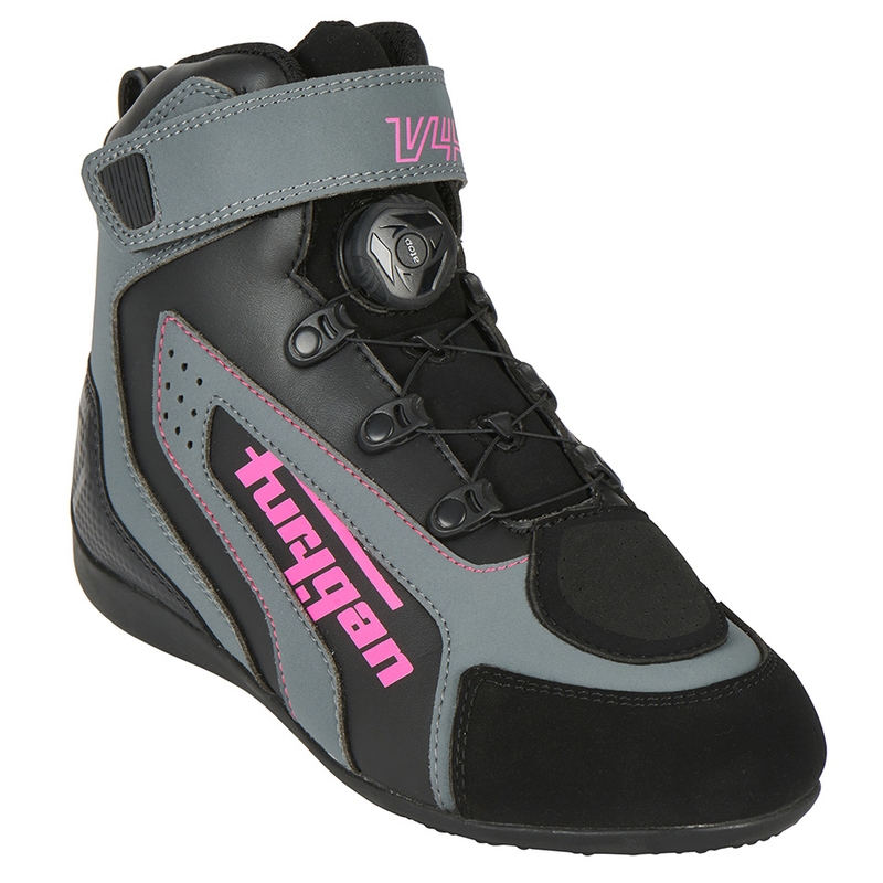 Cizme de motocicletă Furygan V4 Easy D3O Black-Grey-Pink pentru femei