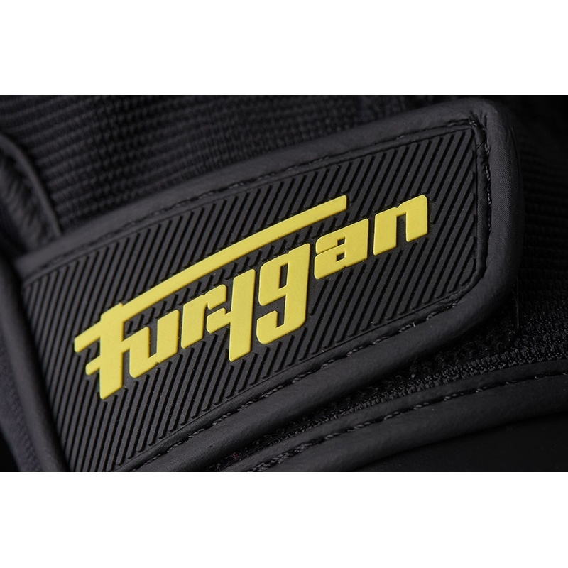 Mănuși de motocicletă Furygan Jet D3O negru-galben-fluo