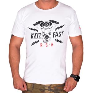 Tricou RSA Ride Fast alb