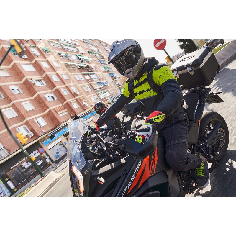 Geacă de motocicletă Shima Drift negru-galben-fluo