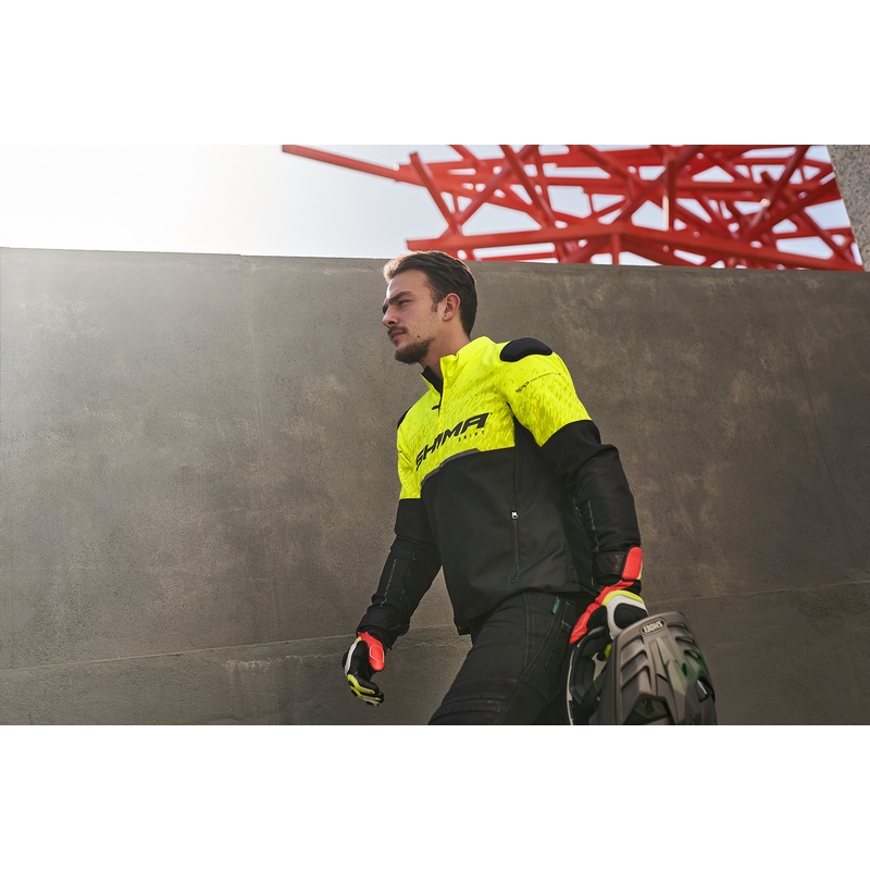 Geacă de motocicletă Shima Drift negru-galben-fluo