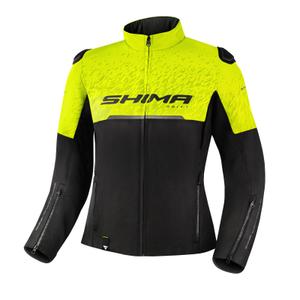 Geacă de motocicletă pentru femei Shima Drift negru-galben-fluo
