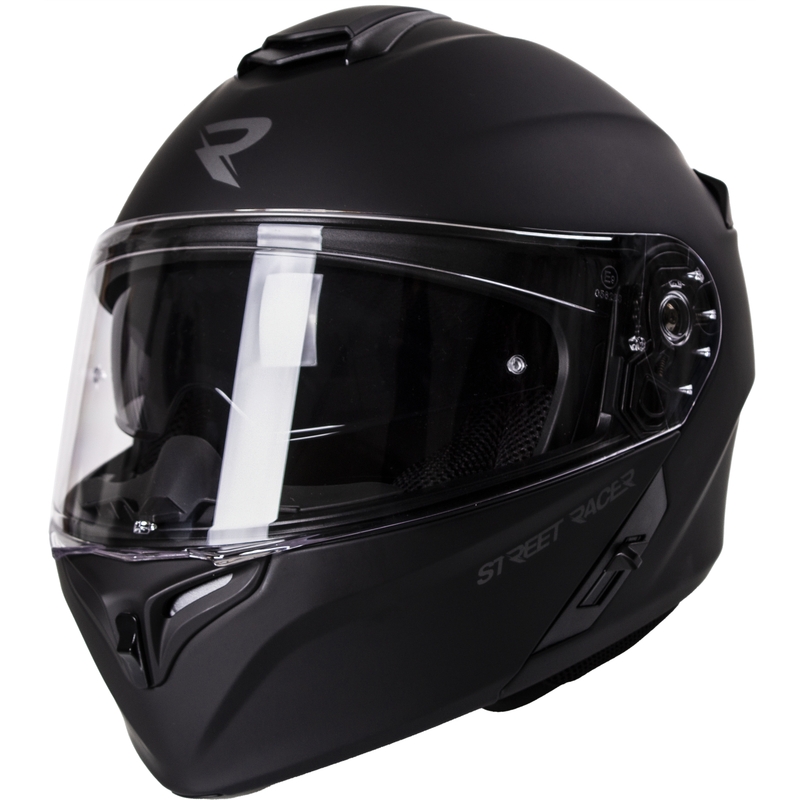 Cască moto modulabilă Street Racer Ranger negru mat