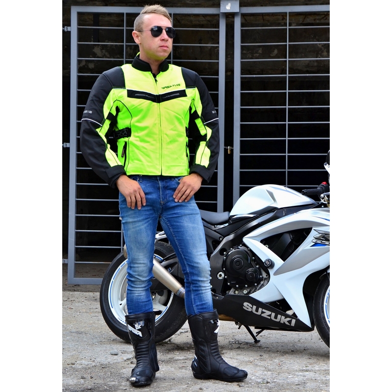 RSA Airforce negru-fluo jacheta de motociclete galben-fluo lichidare