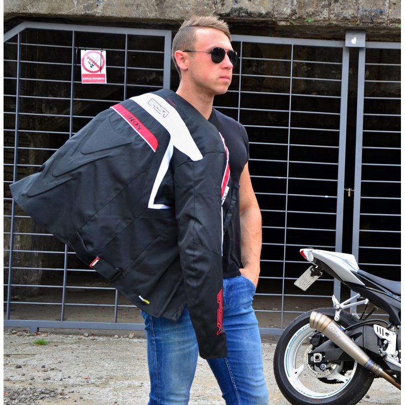 RSA Iron negru și roșu jacheta de motociclete lichidare