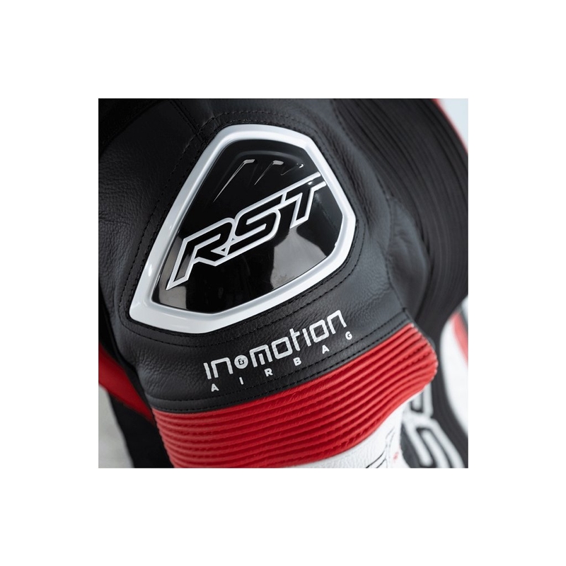 Combinezon moto 1 piesă RST Pro Series Airbag negru-alb-roșu lichidare