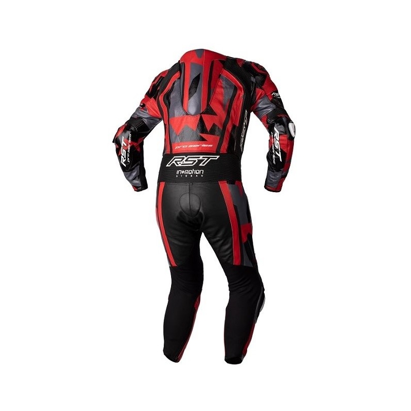 RST Pro Series Airbag Airbag One-piece Motorcycle Coverall negru-gri-roșu lichidare
