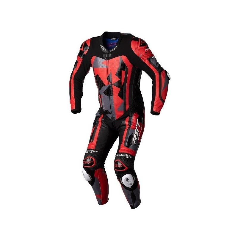 RST Pro Series CE costum de motocicletă dintr-o singură bucată negru-gri-roșu lichidare