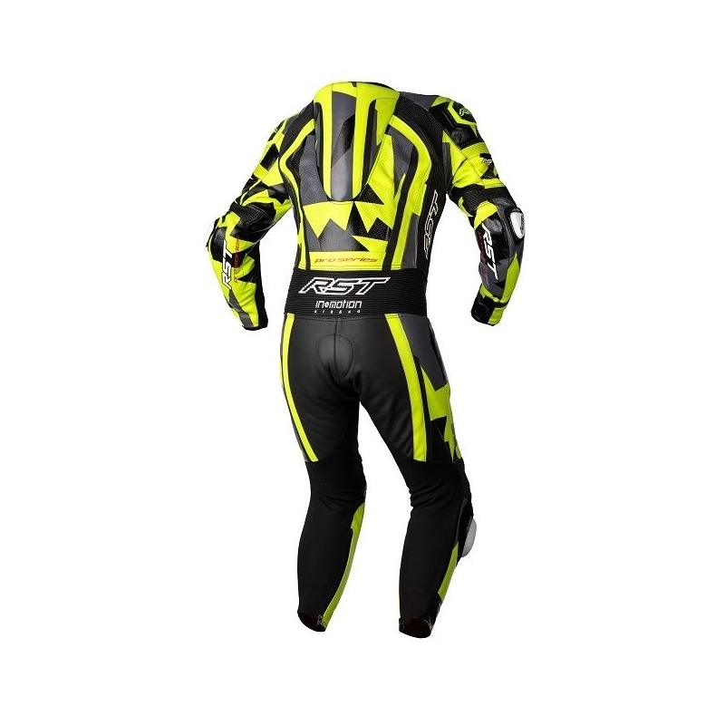 Salopetă de motocicletă RST Pro Series CE dintr-o singură bucată negru-gri-galben-fluo lichidare