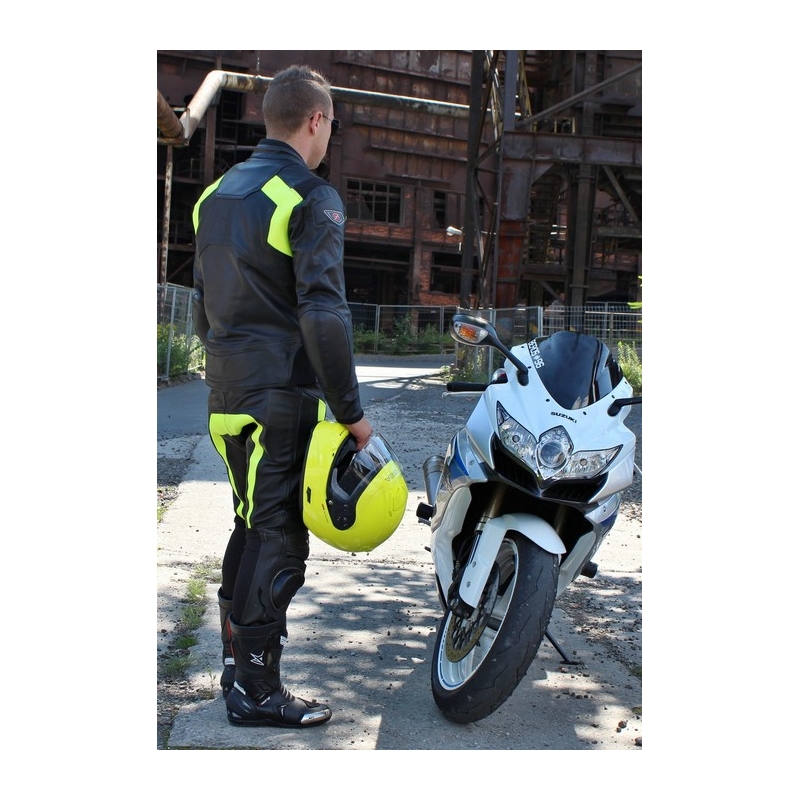 Jachetă de motociclete Tschul 850 negru-galben-fluo lichidare
