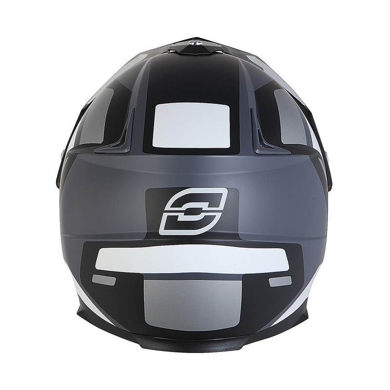 Cască de enduro cu vizieră Ozone MXT-01 negru-gri lichidare