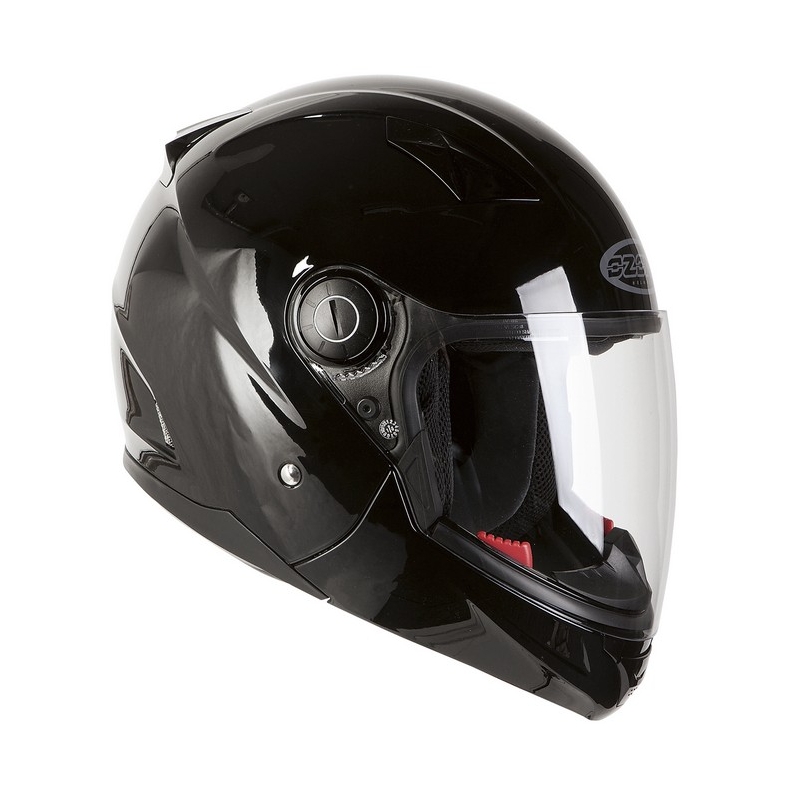 Cască de motocicletă Ozone City-01 cu curea de bărbie detașabilă negru lucios lichidare