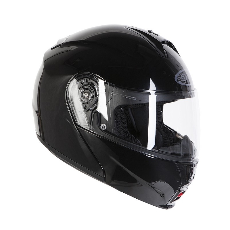 Ozone FP-01 negru lucios negru lucios tip-up casca de motocicletă lichidare